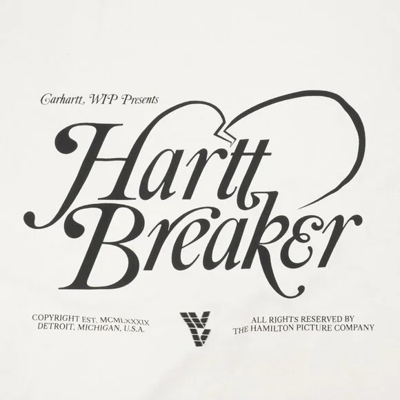 CARHARTT WORK IN PROGRESS Canvas Graphic "Harttbreaker" Large White Tote NWD - Picture 2 of 9